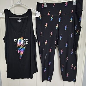 Torrid Active Leggings Top 2pc Matching Set